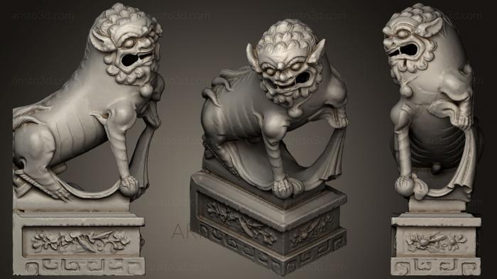 Figurines lions tigers sphinxes (STKL_0237) 3D model for CNC machine